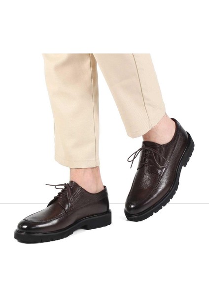 Erkek Kahverengi Bağcıklı Deri Klasik Ayakkabı fiyatları