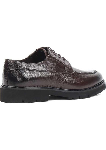 Erkek Kahverengi Bağcıklı Deri Klasik Ayakkabı indirimleri