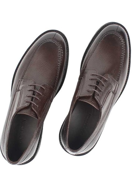 Erkek Kahverengi Bağcıklı Deri Klasik Ayakkabı