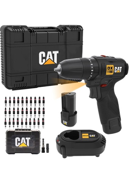 DX1160 12VOLT/2.0AH Li-Ion Çift Akülü Kömürsüz Profesyonel Şarjlı Darbeli Matkap + DA01901 32 Parça Aksesuar Seti fiyatları