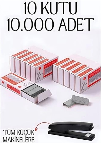 Modacar 10 Kutu 10.000 Adet Küçük Zımba Teli