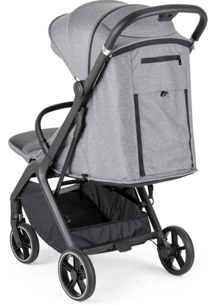 Taxi Tek Elle Katlanabilir Ultra Hafif Travel Sistem-Seyahat Sistem Bebek Arabası Grey