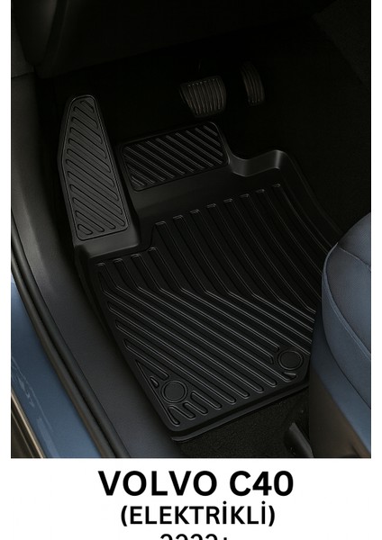 Volvo C40 (Elektrikli) 2023+ Uyumlu 3D Havuzlu Oto Paspas Premium fırsatları