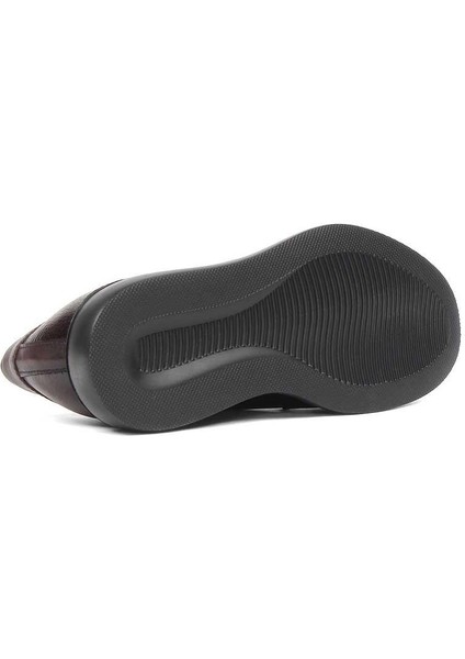 Erkek Kahverengi Bağcıklı Deri Günlük Ayakkabı