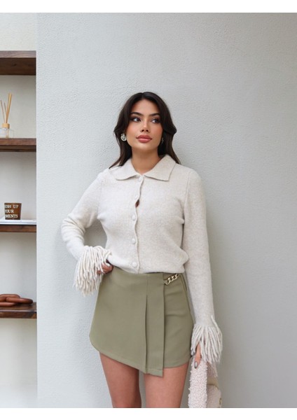 Zincir Detaylı Şort Etek modelleri