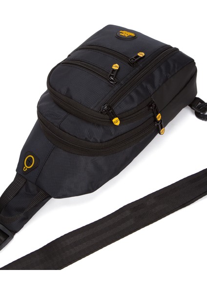 Unisex Su Geçirmez Kulaklık USB Çıkışlı Çapraz Askılı Çanta Bel Omuz ve Göğüs Çanta Günlük Bodybag