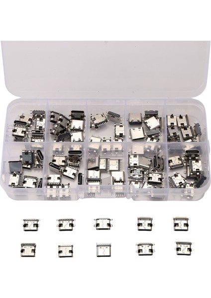 100PCS/LOT 10MODEL Type-C Type-C USB Şarj Dock Connectors Mix 6pin ve 16PIN Telefon ve Dijital Ürün Onarım Kitleri Için Kullanım (Yurt Dışından) fırsatları
