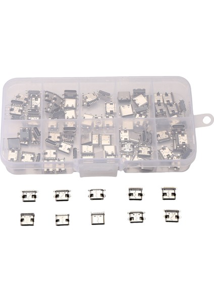 100PCS/LOT 10MODEL Type-C Type-C USB Şarj Dock Connectors Mix 6pin ve 16PIN Telefon ve Dijital Ürün Onarım Kitleri Için Kullanım (Yurt Dışından) indirimleri
