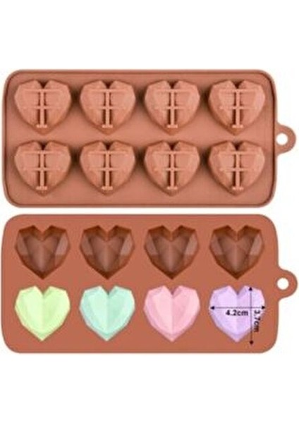 Silikon Çikolata Sabun Mum Epoksi Reçine Kalıbı