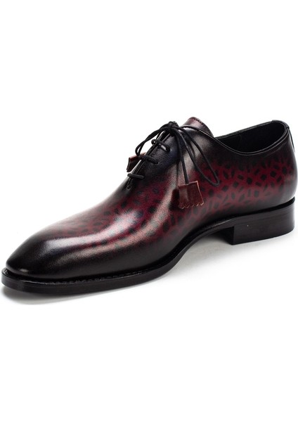 Erkek Bordo Bağcıklı Deri Klasik Ayakkabı fırsatları