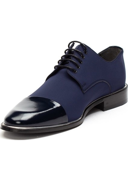 Erkek Lacivert Bağcıklı Saten Klasik Ayakkabı modelleri