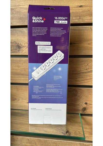 Akım Korumalı Priz 5li Siyah Quick&shine fiyatları