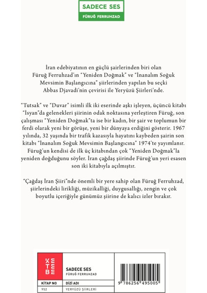 Sadece Ses - Füruğ Ferruhzad fiyatları
