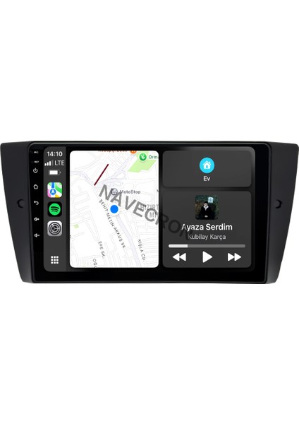 Bmw E90 3 Seri 2004-13 9" Uyumlu Androıd Multimedya Gerçek 2/32 Kablosuz Carplay Geri Görüş Kameralı