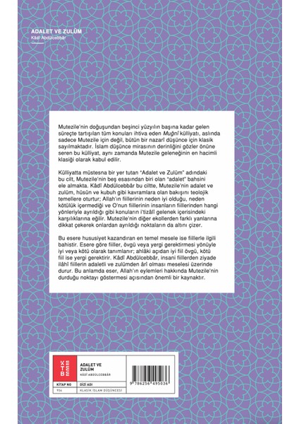 Adalet ve Zulüm (Ciltli) - Kâdî Abdülcebbâr fiyatları