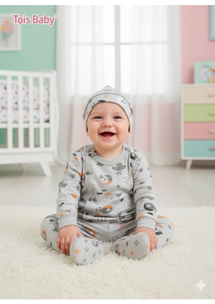 Desenli Patikli 3'lü 3 Adet Set 3 Farklı Renk Yenidoğan Erkek 0-3 Ay Hastane Çıkışı