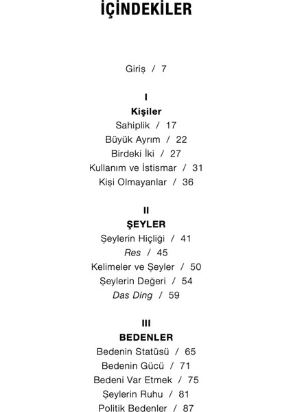 Kişiler ve Şeyler - Roberto Esposito modelleri