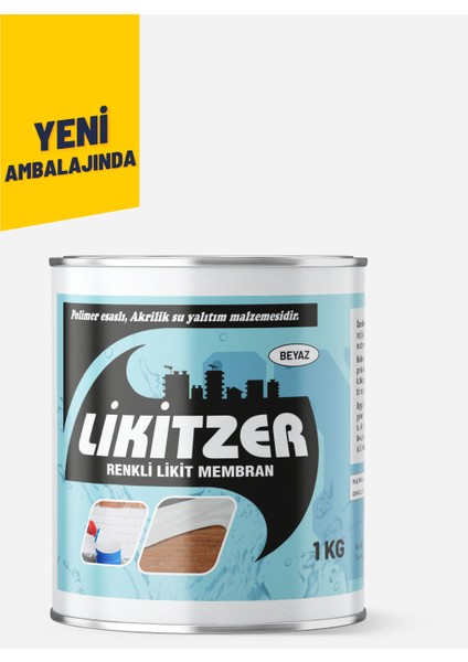 Su Bazlı Likit Membran Beyaz Renk 1kg