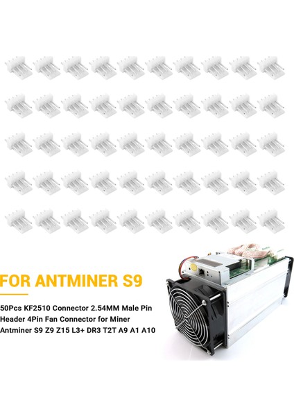 50PCS KF2510 Konektör 2.54MM Erkek Pim Başlığı 4pin Asıc Miner Antminer S9 Z9 Z15 L3+ Dr3 T2T A9 A1 A10 (Yurt Dışından) indirimleri