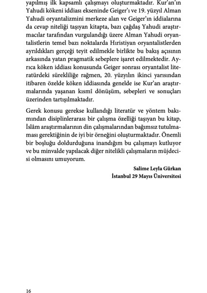 Oryantalizm ve Kur’an - Necmettin Salih Ekiz