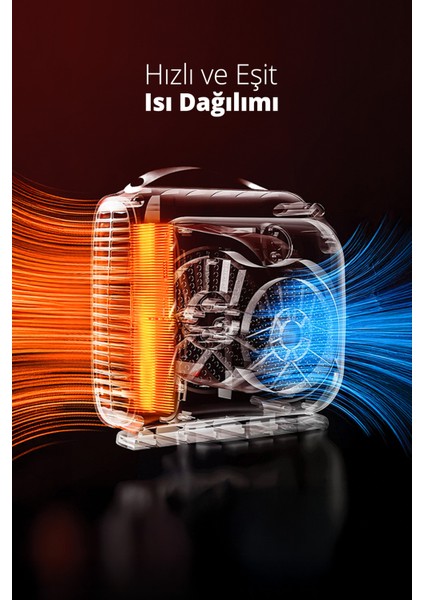 KHT-8422 Elektrikli Isıtıcı Fan | 2 Kademeli Isıtma & Serin Hava Özelliği