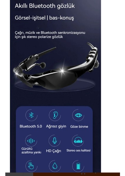Bluetooth Kablosuz Kulaklıklı Şık Gözlük Akıllı Gözlük modelleri