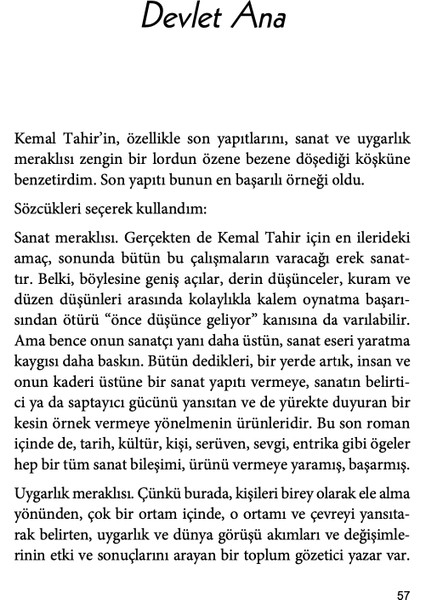 Kemal Tahir ve Devlet Ana - Ayşegül Ergül Aslan