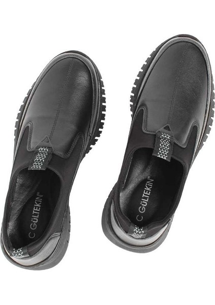 Kadın Siyah Deri Ayakkabı