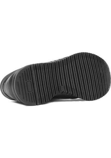 Kadın Siyah Kalın Tabanlı Deri Ayakkabı