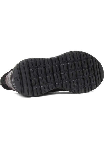 Erkek Kahverengi Bağcıklı Deri Sneaker