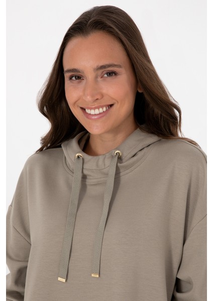 Kadın Açık Haki Sweatshirt 50313561-VR183 fiyatları