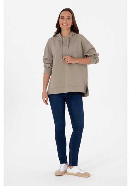 Kadın Açık Haki Sweatshirt 50313561-VR183 fırsatları