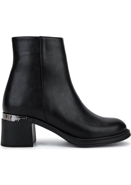 Kadın Suni Deri Siyah Topuklu Bot 889 1422 Bn Bot SK25-26 Sıyah