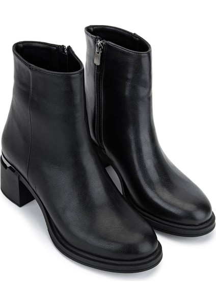 Kadın Suni Deri Siyah Topuklu Bot 889 1422 Bn Bot SK25-26 Sıyah fiyatları