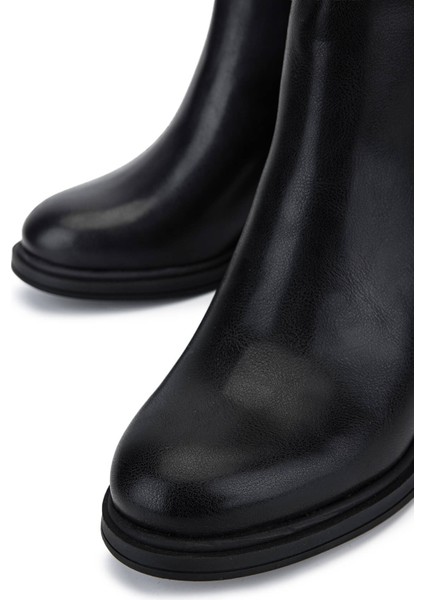 Kadın Suni Deri Siyah Topuklu Bot 889 1422 Bn Bot SK25-26 Sıyah fırsatları