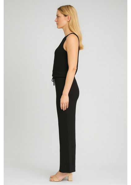 Krinkle Dokulu Pantolon-Siyah fiyatları