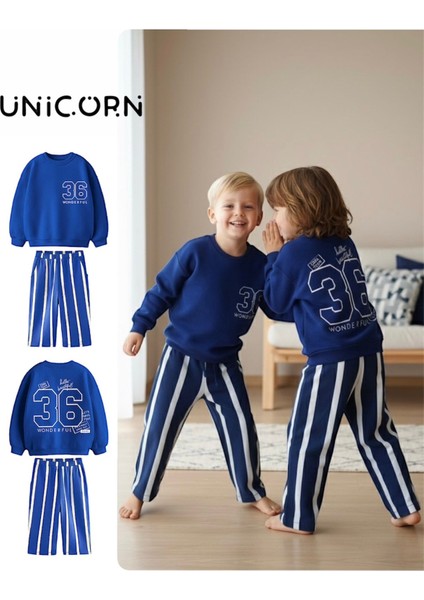 Barbosa Sweatshırt Coton Pantolon Eşortman Şık 2 Li Pamuklu Şardonsuz Erkek Takım