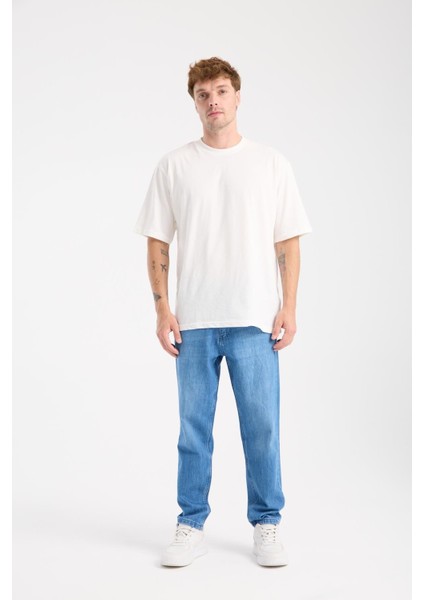 %100 Pamuk Erkek Boyfriend Jean