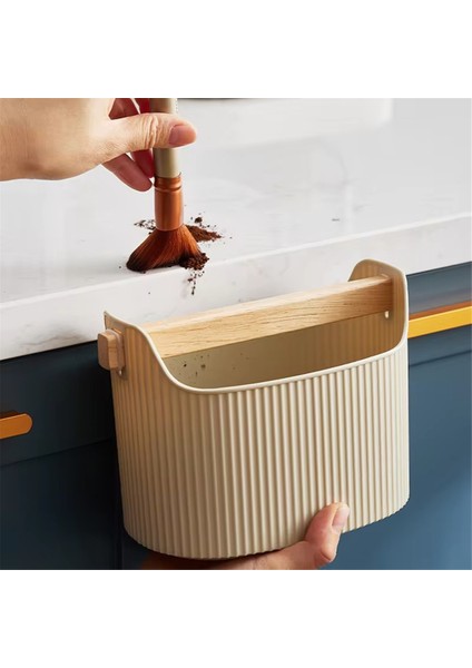 Kahve Knock Box Büyük Kapasiteli Espresso Telvesi Kabı Toz Eğimli Kalıntı Boşaltma Kovası Yapıcı Aletleri Süt Beyazı (Yurt Dışından)