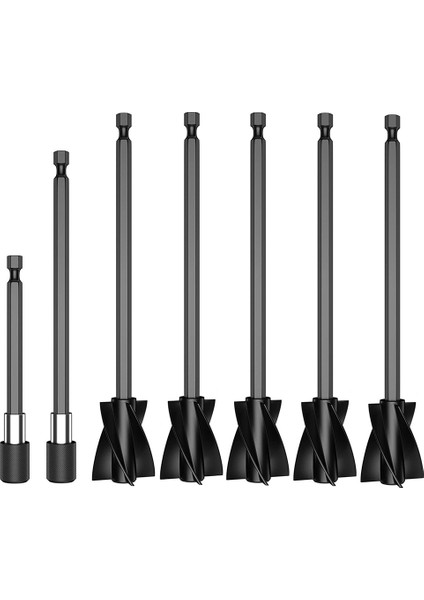 Uzatma Çubuğu ile 5 Adet Reçine Karıştırma Küreği, Güçlü Karıştırma Için Epoksi Karıştırıcı Ataşmanı, Yeniden Kullanılabilir Boya Karıştırıcı (Yurt Dışından)