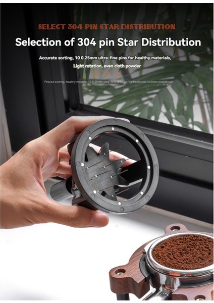 Wdt Tool Espresso Kahve Karıştırıcı Dağıtıcı Ayarlanabilir Derinlikli Espresso Karıştırıcı Alet Döner Kahve Tozu Iğnesi 58MM (Yurt Dışından) fiyatları