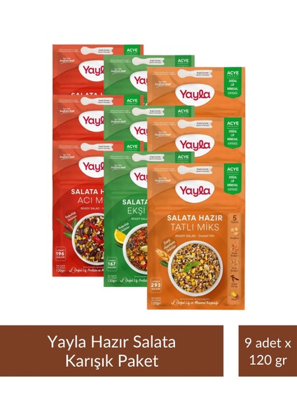 Salata Miks Karışık Paket 2 - 120 gr x 9 Adet