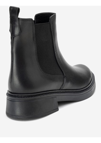 Orlıss Siyah Cilt Lastikli Hakiki Deri Kadın Chelsea Bot indirimleri