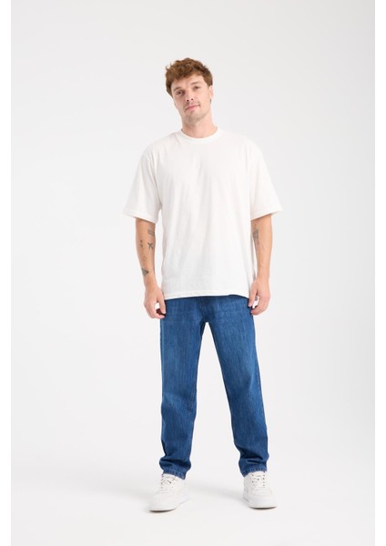 %100 Pamuk Erkek Boyfriend Jean