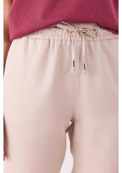 Alian Beli Lastikli Beach Pantolon(Tencel)(Tm)-Taş fırsatları