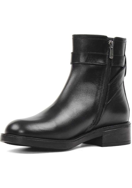 Kadın Siyah Fermuarlı Toka Detaylı Deri Bot fırsatları