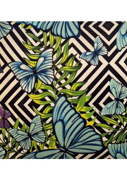 Kelebek Desenli Kırlent Kılıfı – 45X45 Cm, Fermuarlı, Kolay Yıkanabilir fiyatları