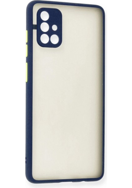 Samsung Galaxy A71 Kılıf Montreal Silikon Kapak - Lacivert