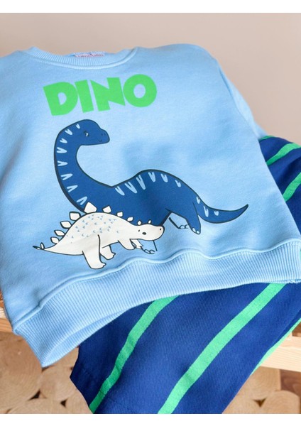 Barbosa Sweatshırt Coton Pantolon Eşortman Şık Dino 2 Li Pamuklu Şardonsuz Takım Erkek modelleri