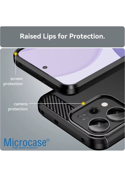 Oppo Reno 14 ile Uyumlu Brushed Carbon Fiber Silikon Kılıf - Siyah AL3332 fiyatları